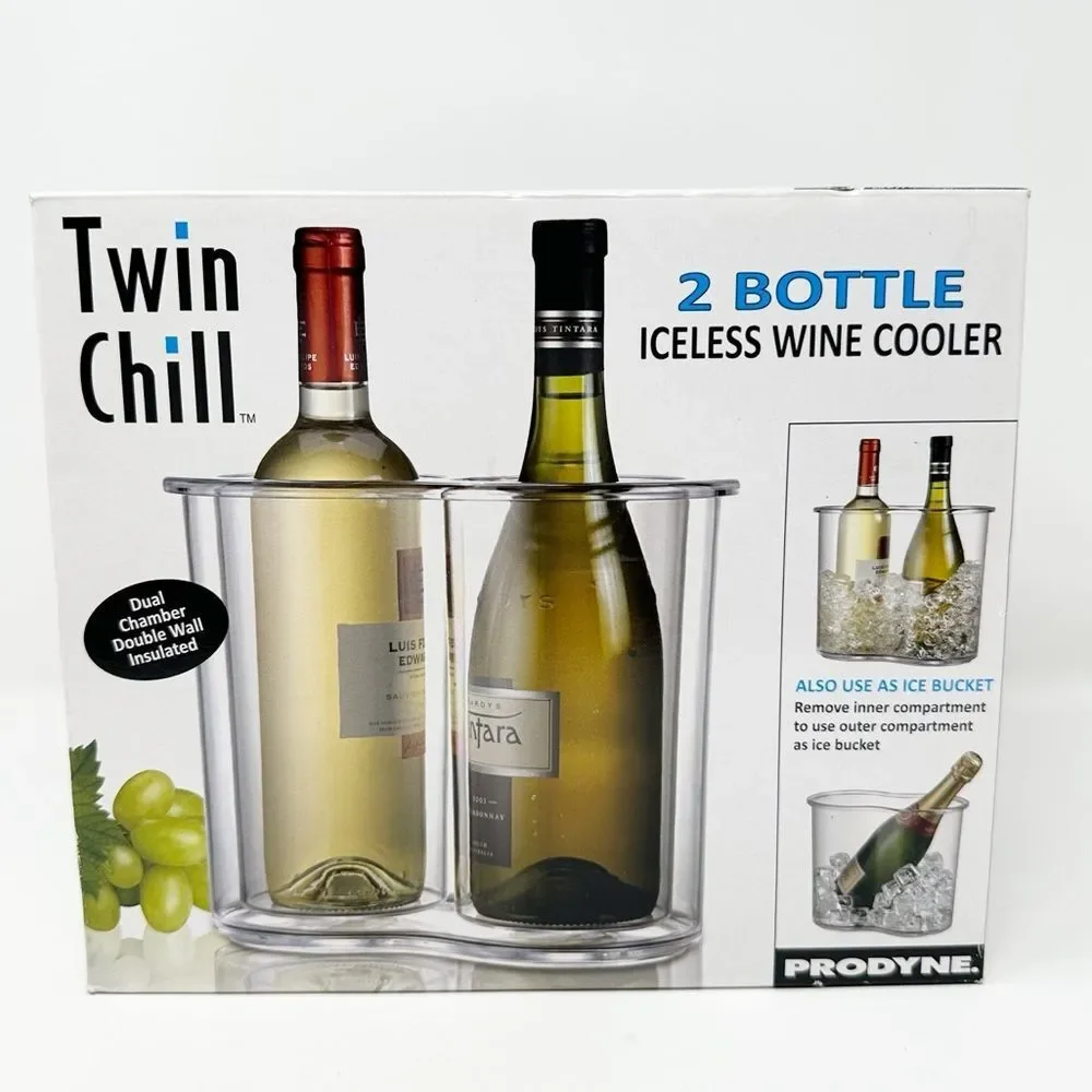 NEW IN BOX PRODYNE TWIN‎ CHILL ICELESS WINE COOLER